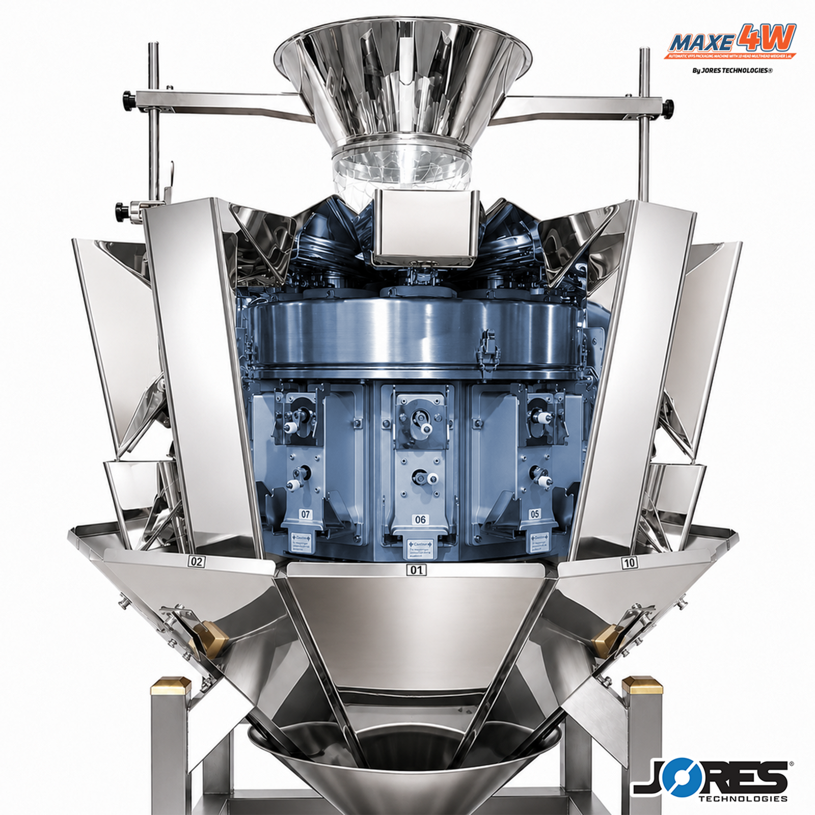 Automatic VFFS Packaging Machine with 10 Head Multihead Weigher 1.6L MAXE-4-W