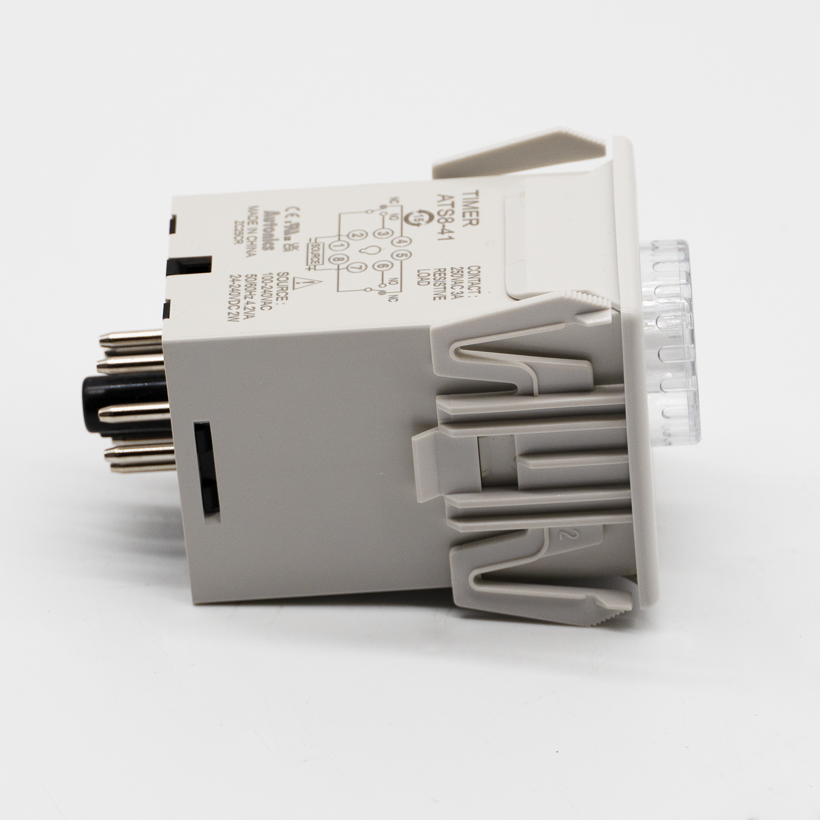 Autonics ATS8-41 Pre-stop Time Relay - 0-1 Sec. Side View