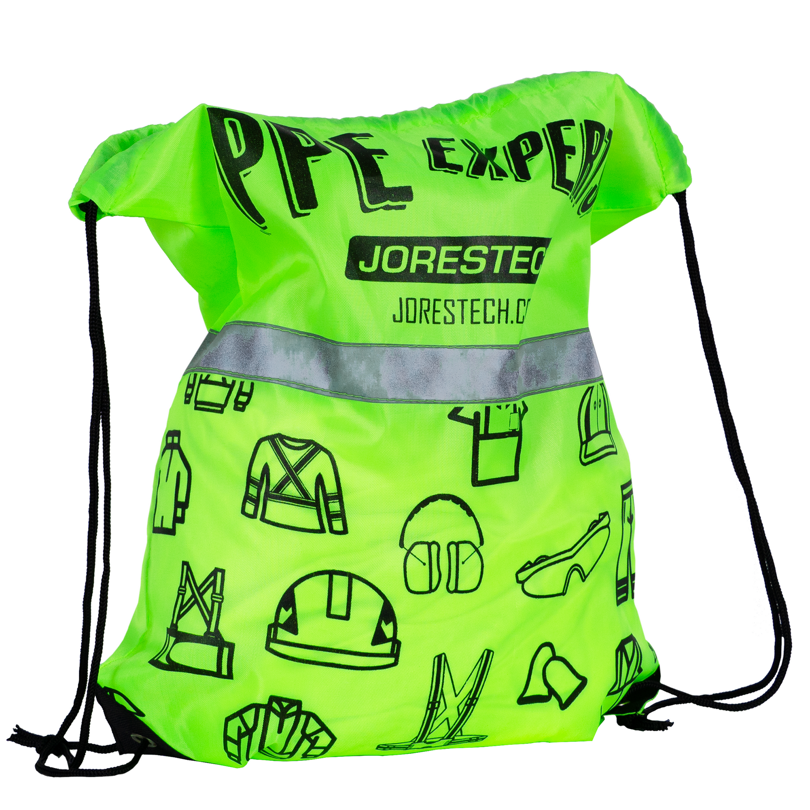 Drawstring Bag PPE Experts with reflective strip