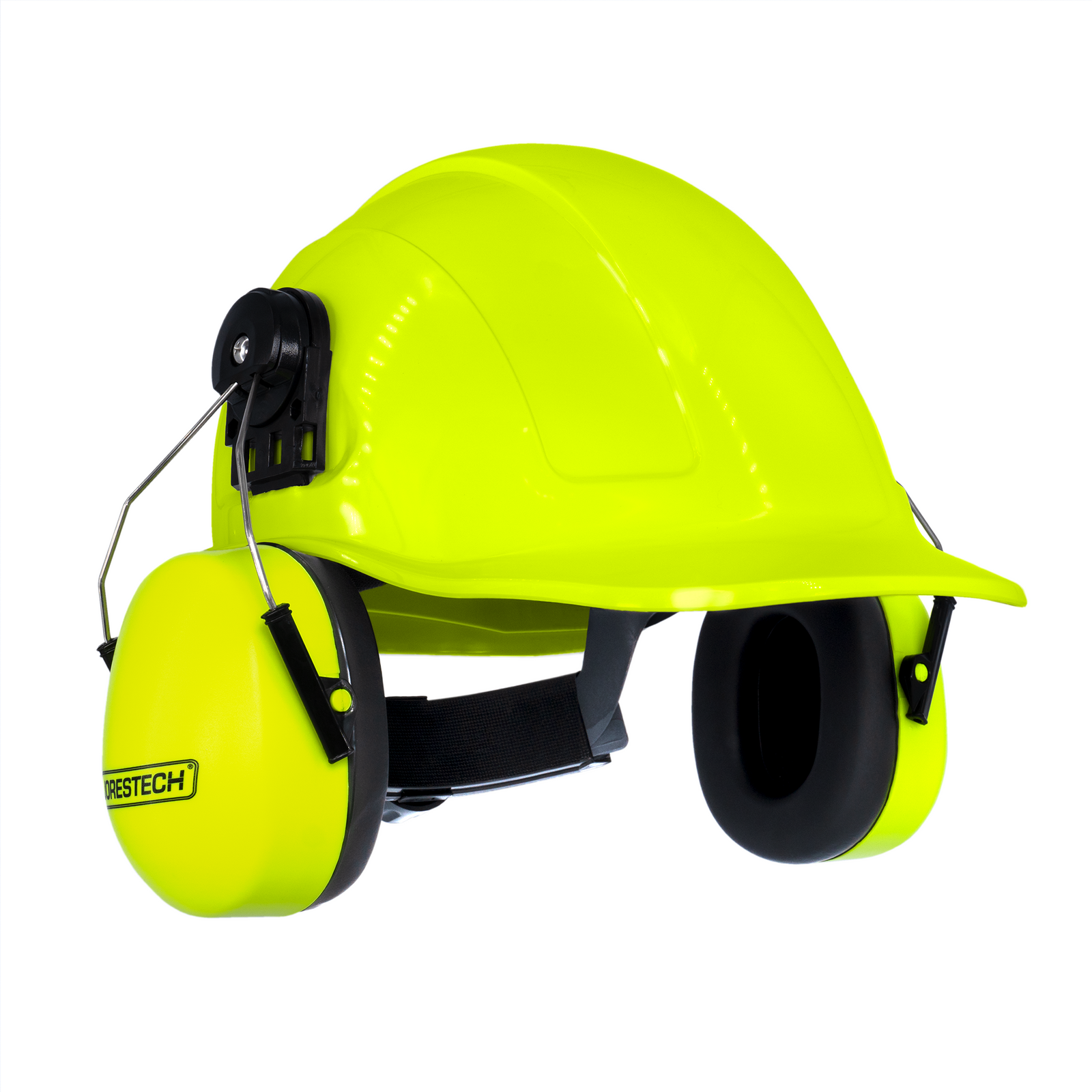 Cap-Style Hard Hat Kit with Lime Mountable Earmuffs