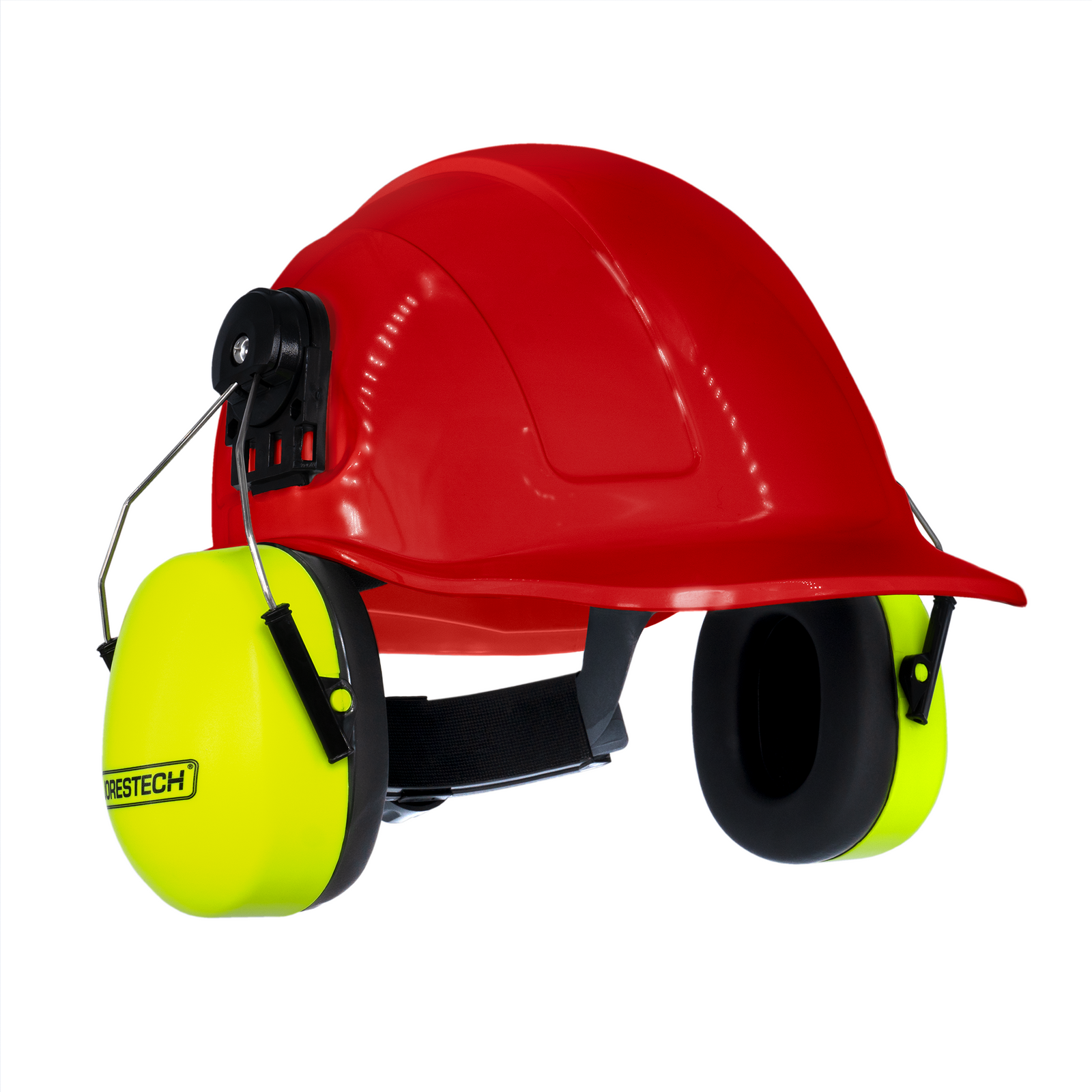 Cap-Style Hard Hat Kit with Lime Mountable Earmuffs