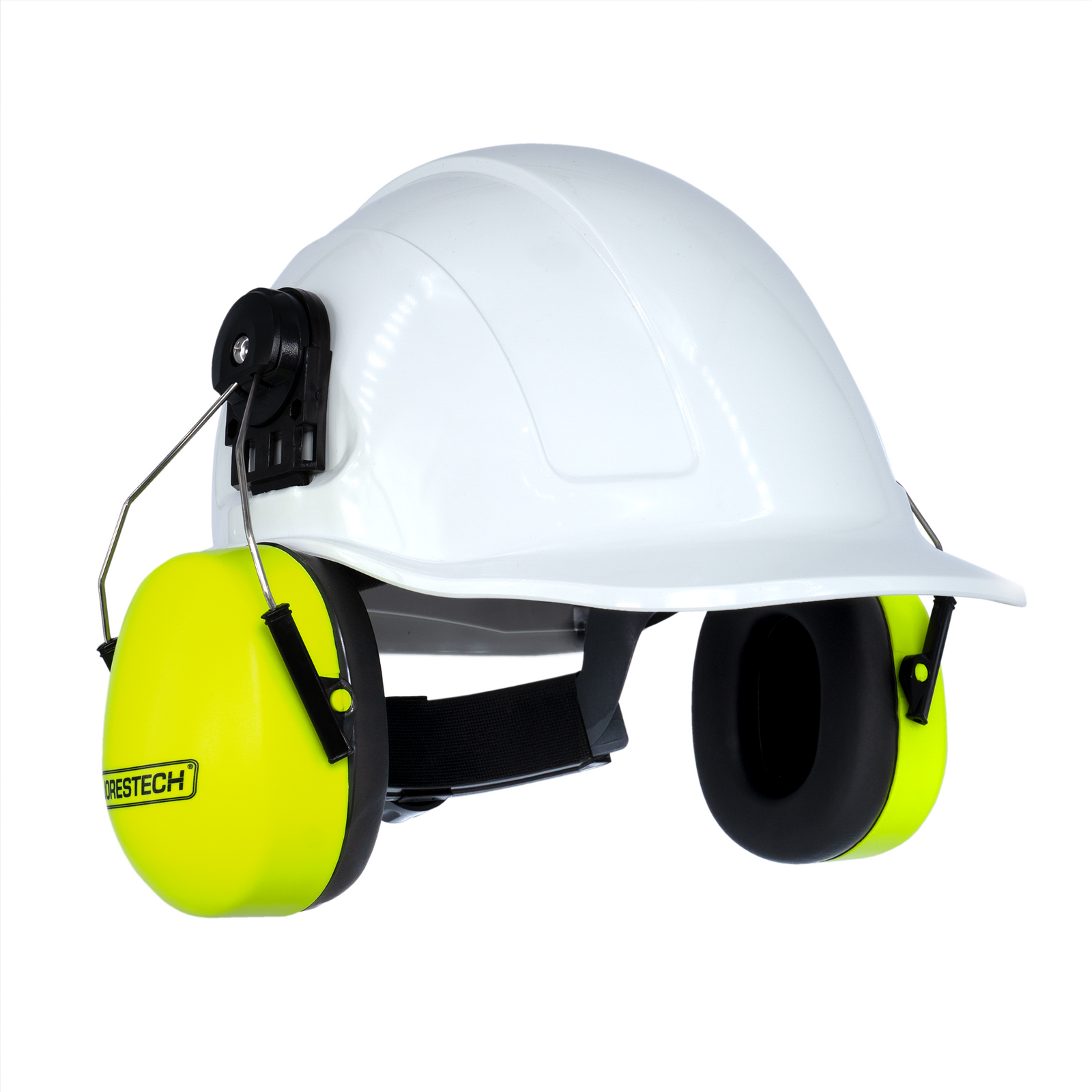 Cap-Style Hard Hat Kit with Lime Mountable Earmuffs