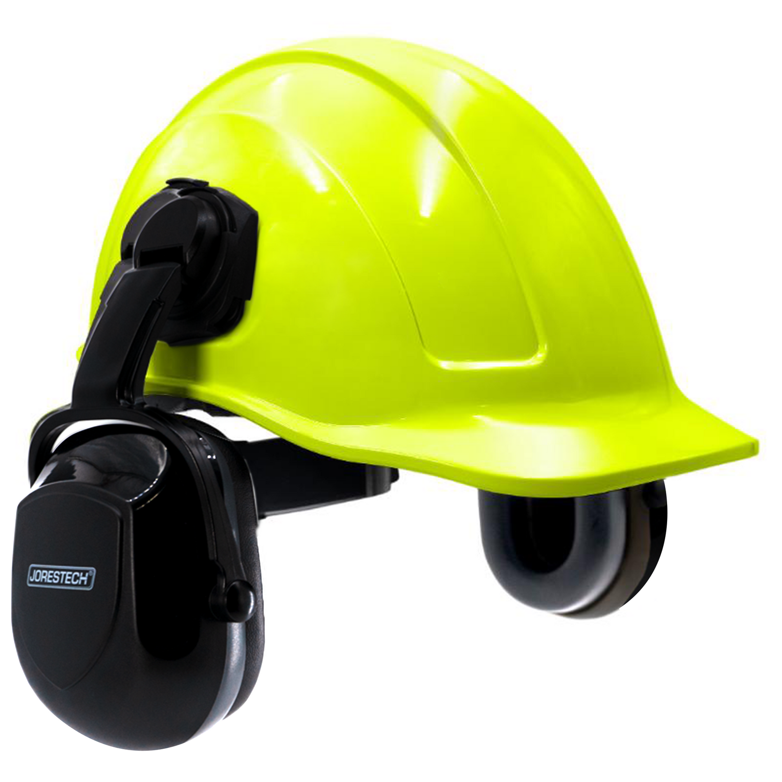 Blue Cap Style Slotted Hard Hat Kit with Black Mountable Earmuffs