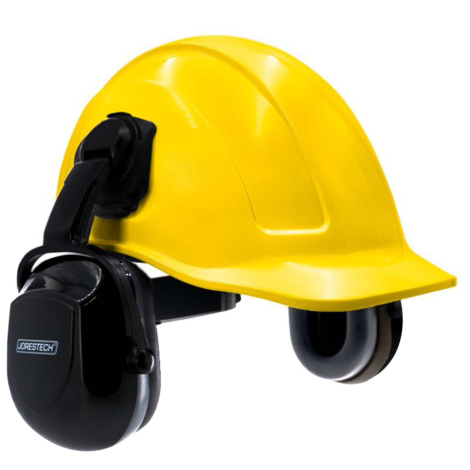 Cap Style Slotted Hard Hat Kit with Black Mountable Earmuffs