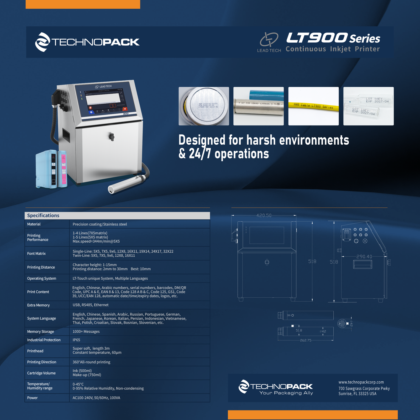 Continuous inkjet printer by Lead Tech