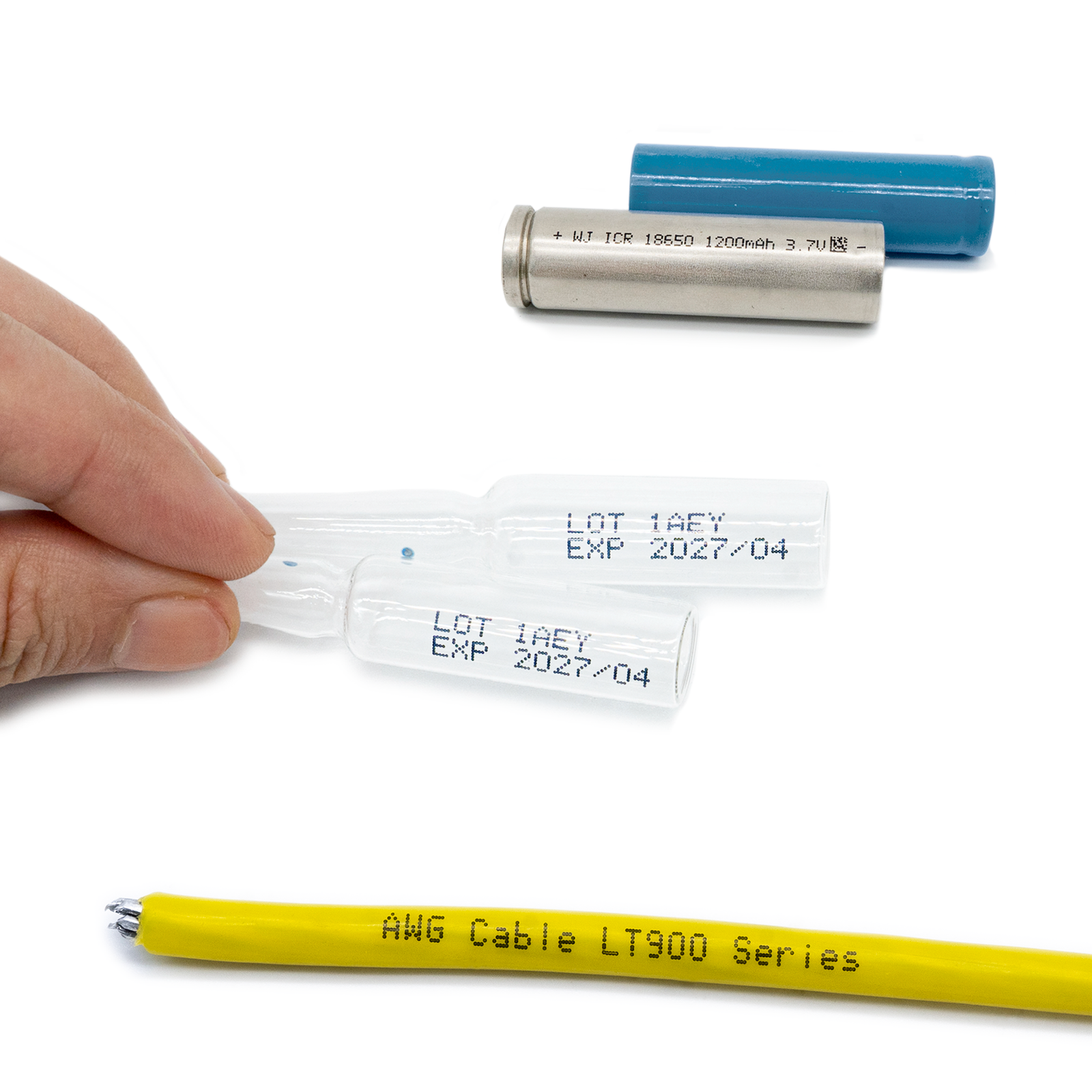 Items with date and code made using the Continuous Inkjet Printer by LEAD TECH®