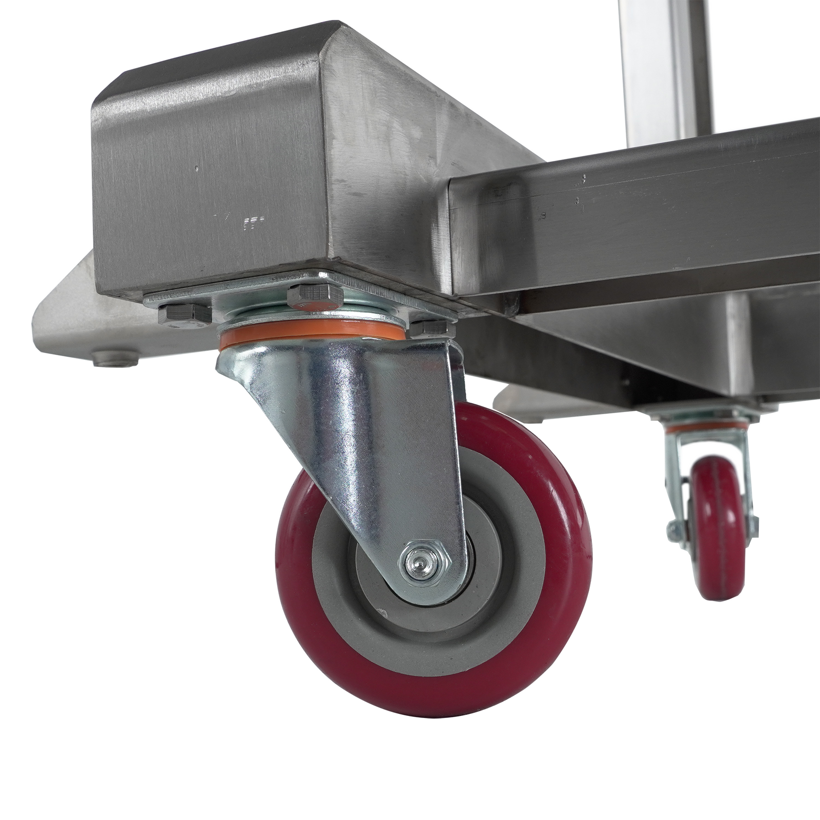 High quality casters on a continuous band sealing machine by JORES TECHNOLOGIES®
