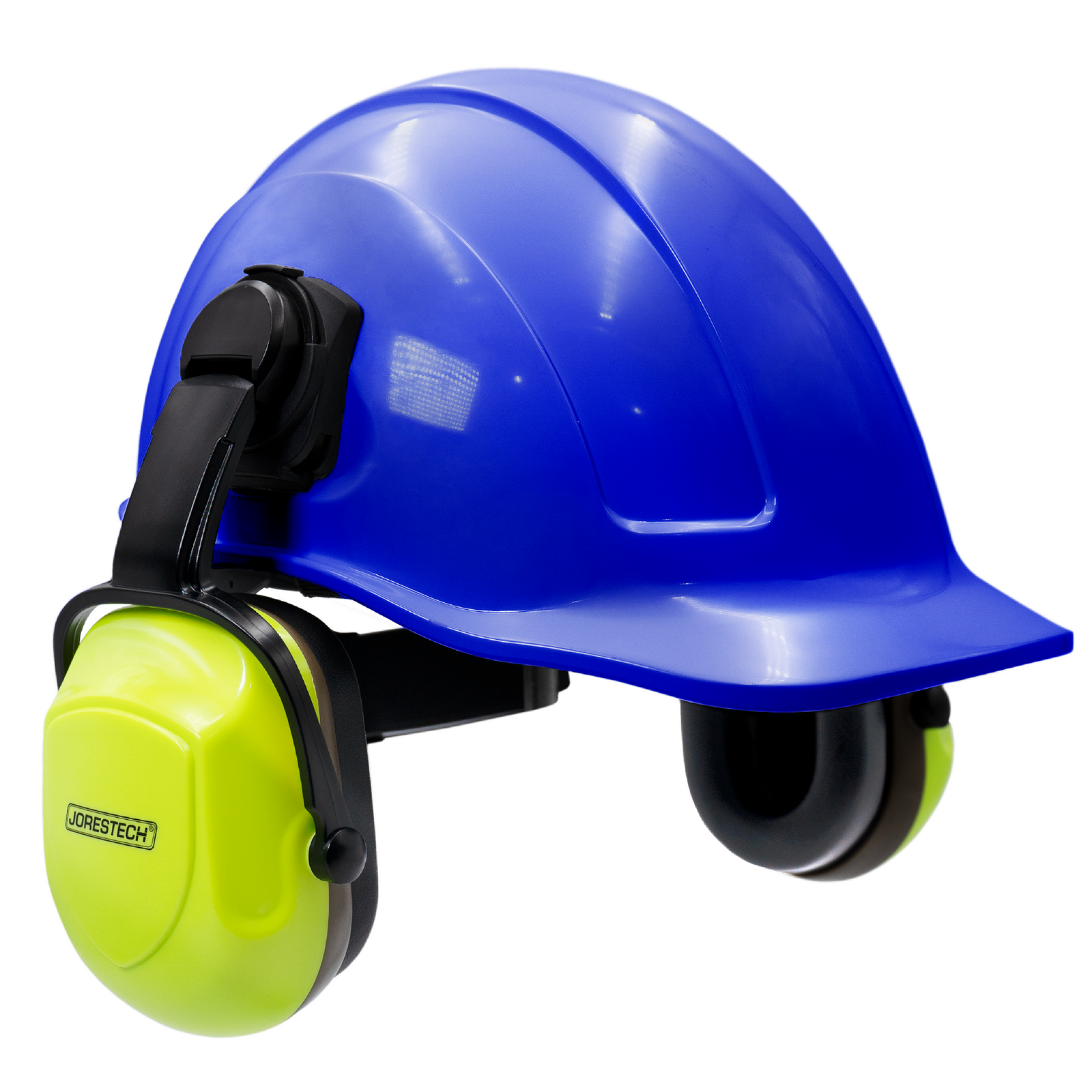 Cap-Style Lime Hard Hat Kit with Mountable Earmuffs