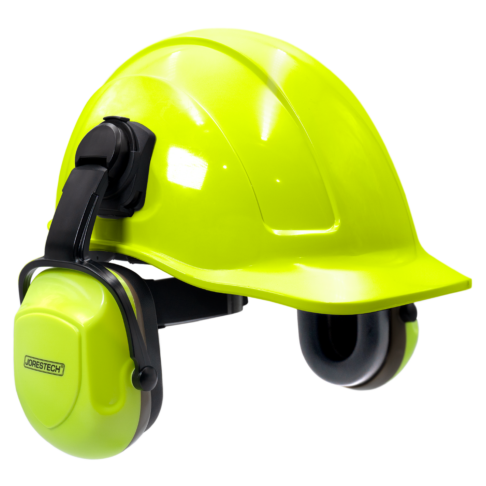 Hard hat clip on top ear muffs