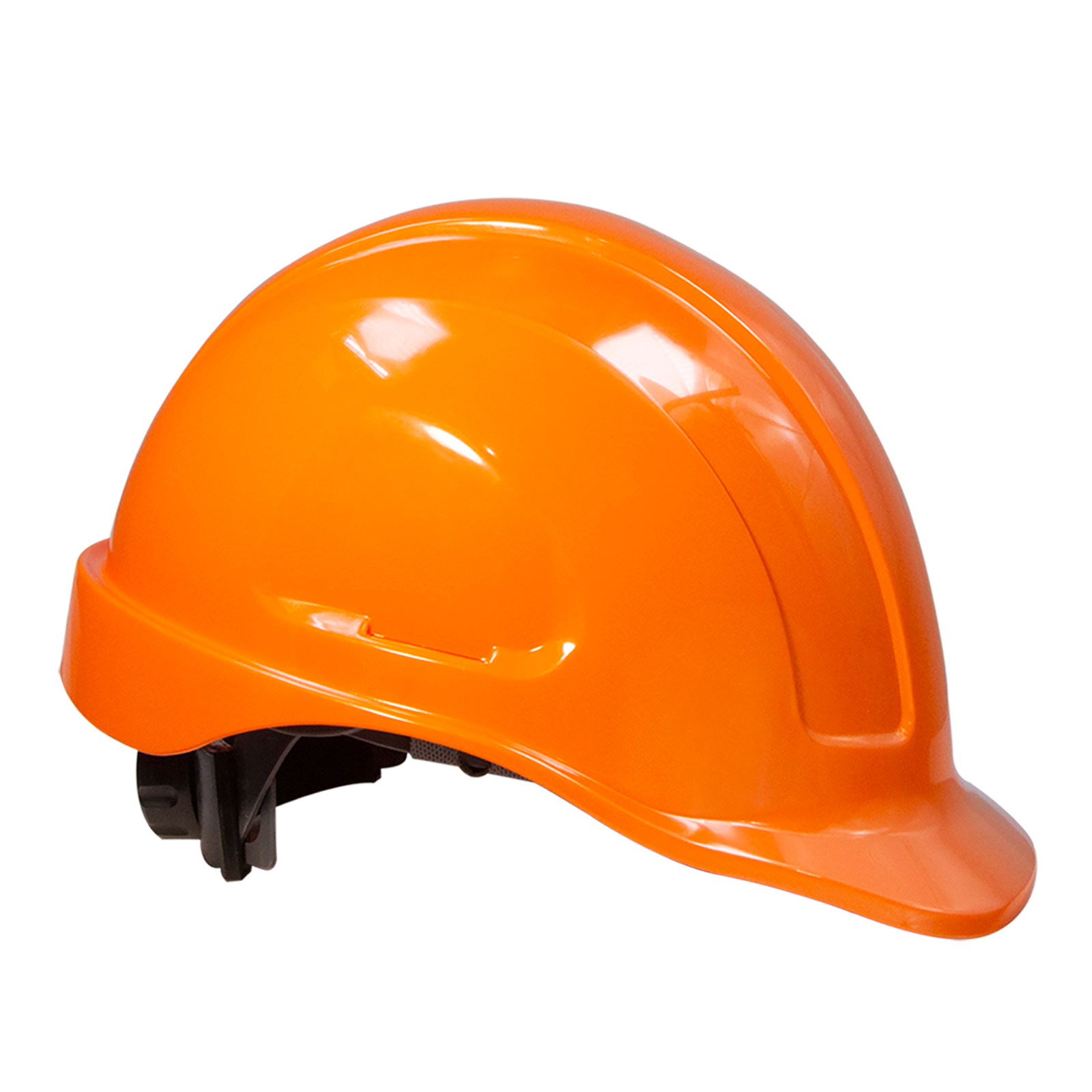 Orange hard hat with slots compatible with JORESTECH Earmuffs