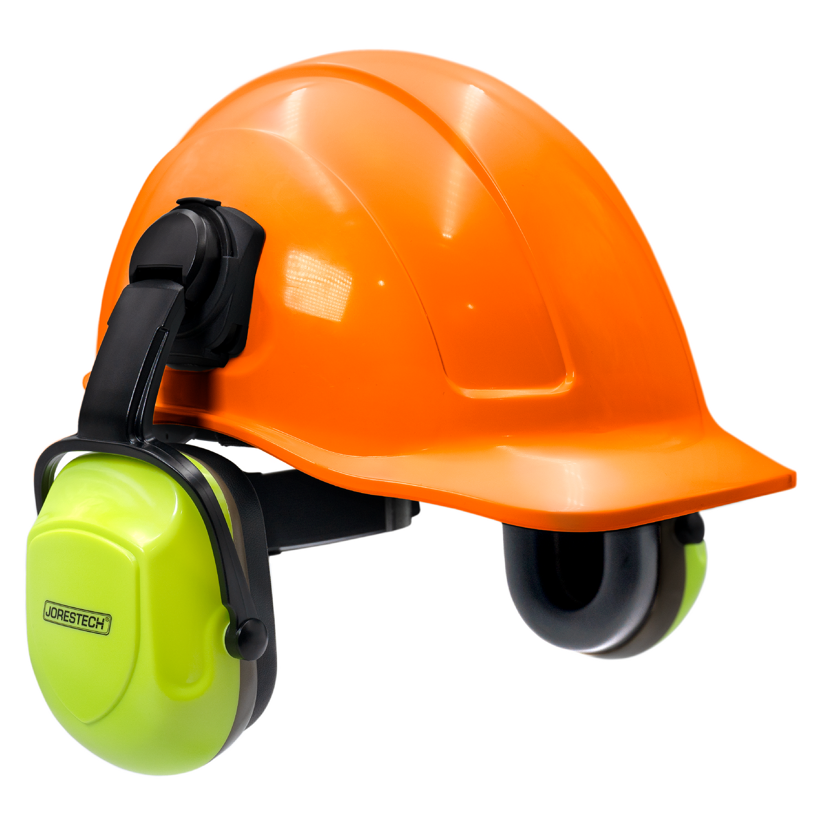 Cap-Style Orange Hard Hat Kit with Mountable Earmuffs