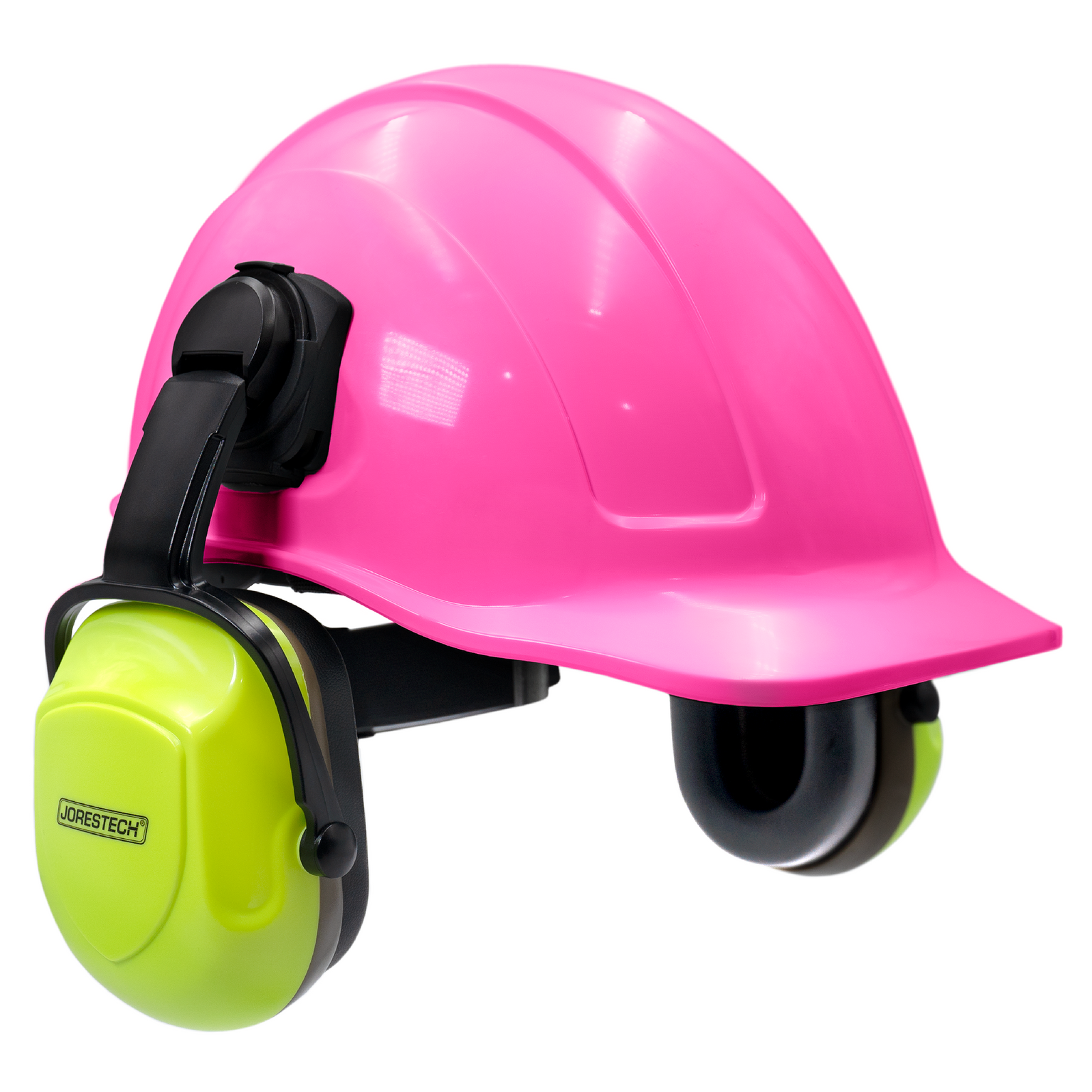 Cap-Style Pink Hard Hat Kit with Mountable Earmuffs