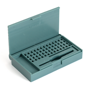 Case to store types with lid open