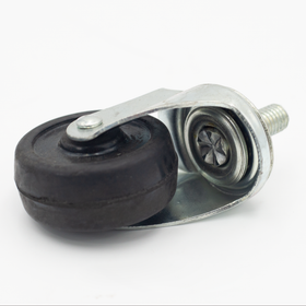 Caster assembly with screw