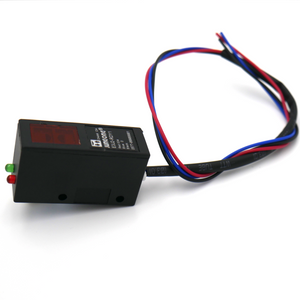 Coding Proximity Sensor with blue, red and black cables and green and red lights