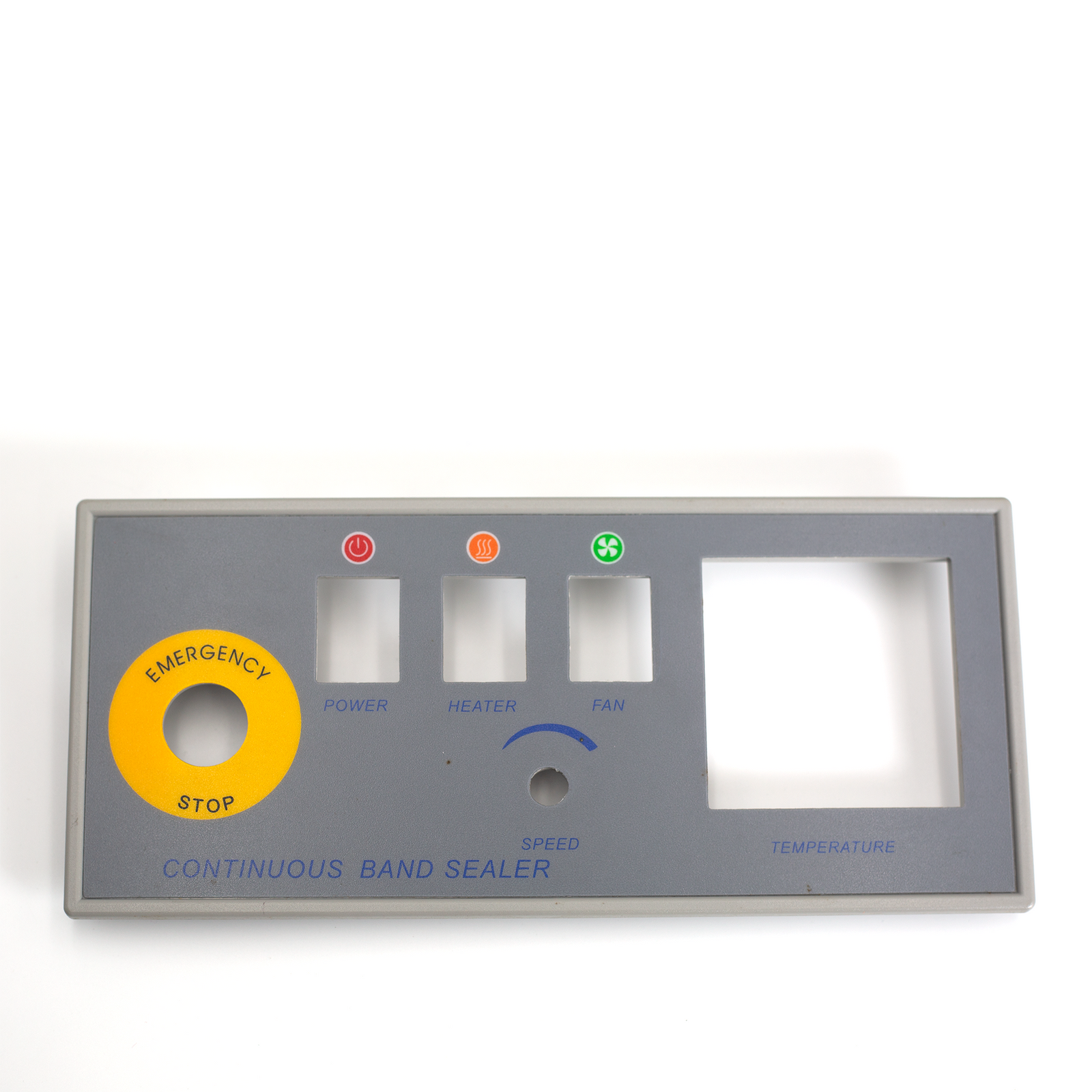 Complete plastic panel with decal for Continuous band sealers
