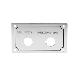 Control Panel Faceplate for E-AS-600 - Seal Switch & Emergency Stop