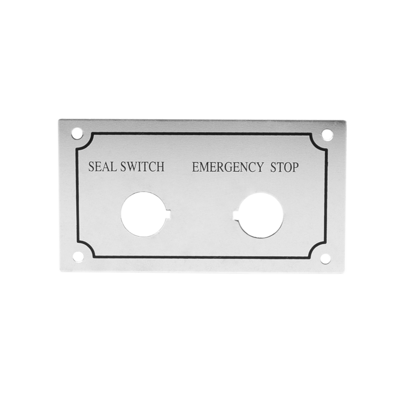 Control Panel Faceplate for E-AS-600 - Seal Switch & Emergency Stop