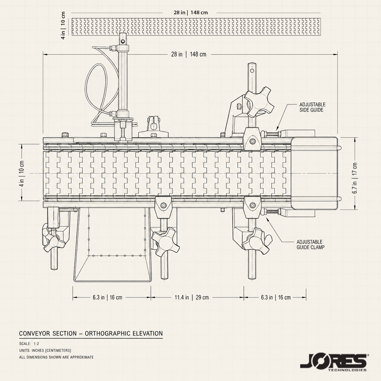 Conveyor System for E-IND-3000 & E-IND-4000 Induction Sealers