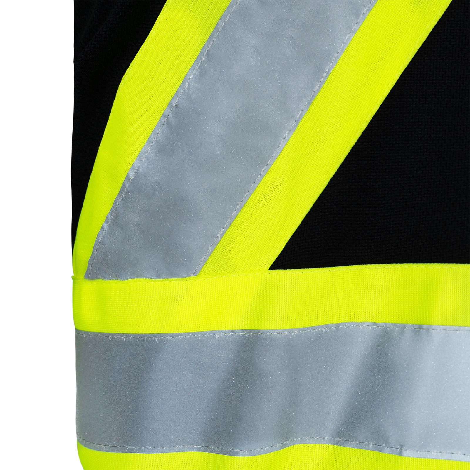 Hi-Vis X-Back Reflective Two-Tone Safety Long Sleeve Polo Shirt