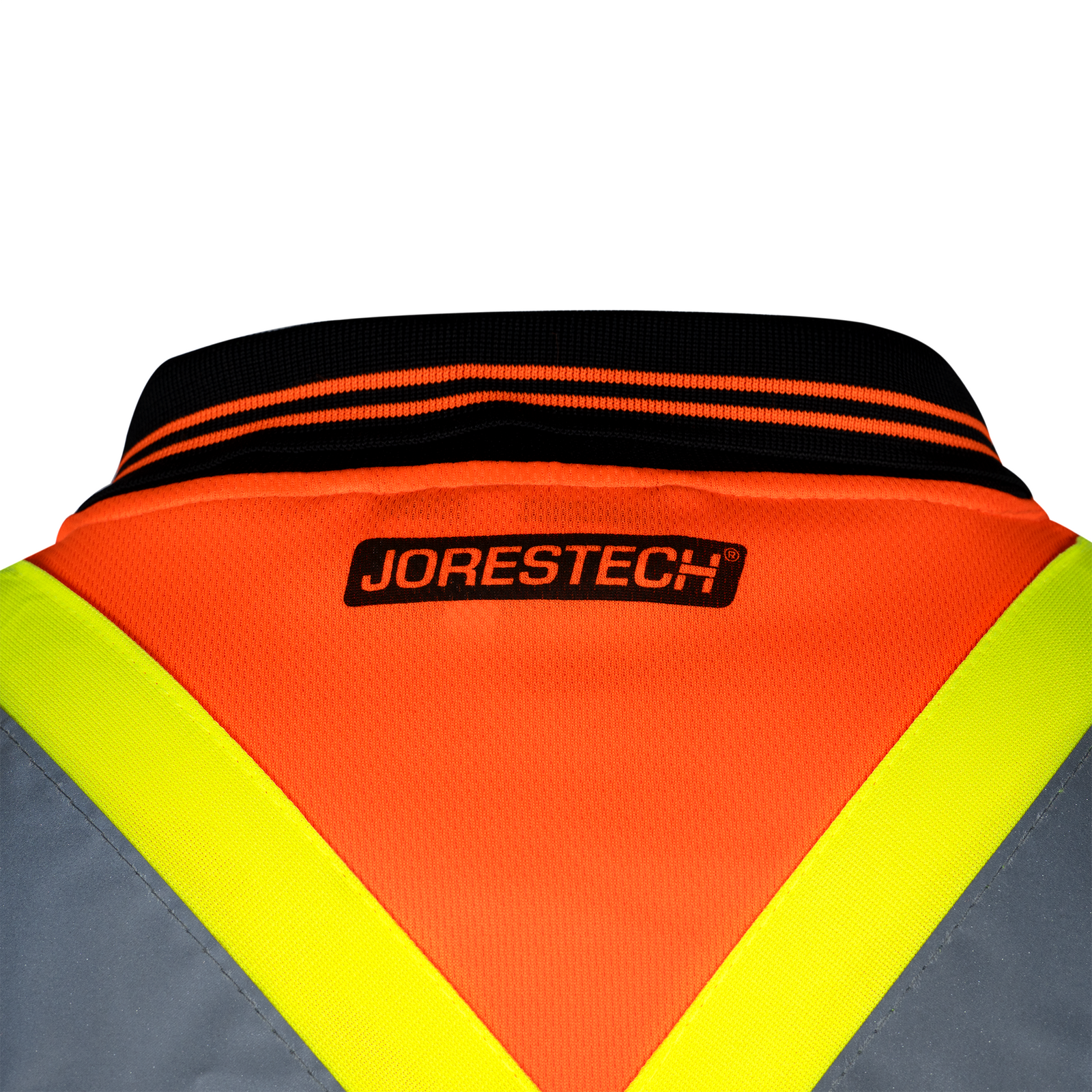 Hi-Vis X-Back Reflective Two-Tone Safety Long Sleeve Polo Shirt