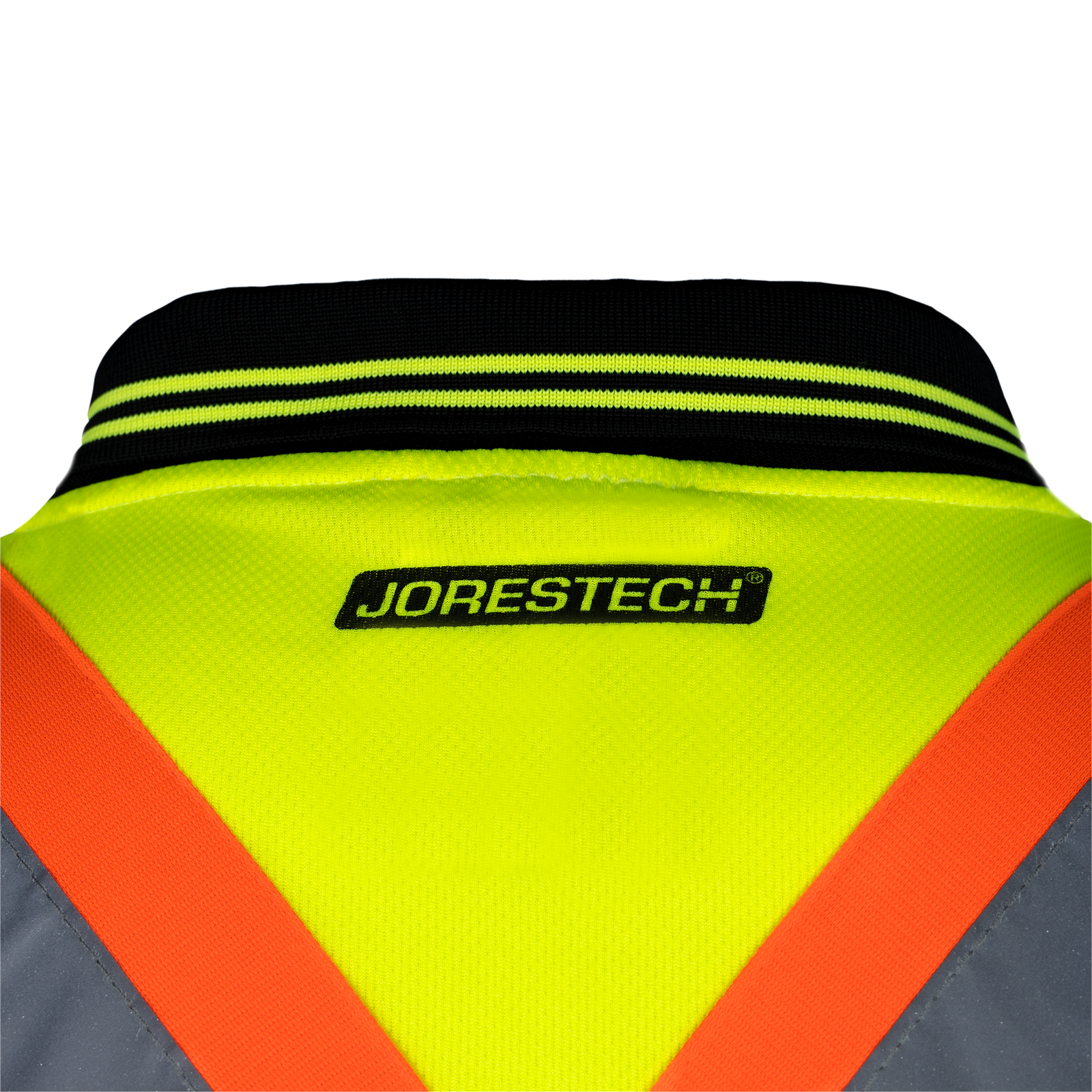 Hi-Vis X-Back Reflective Two-Tone Safety Long Sleeve Polo Shirt