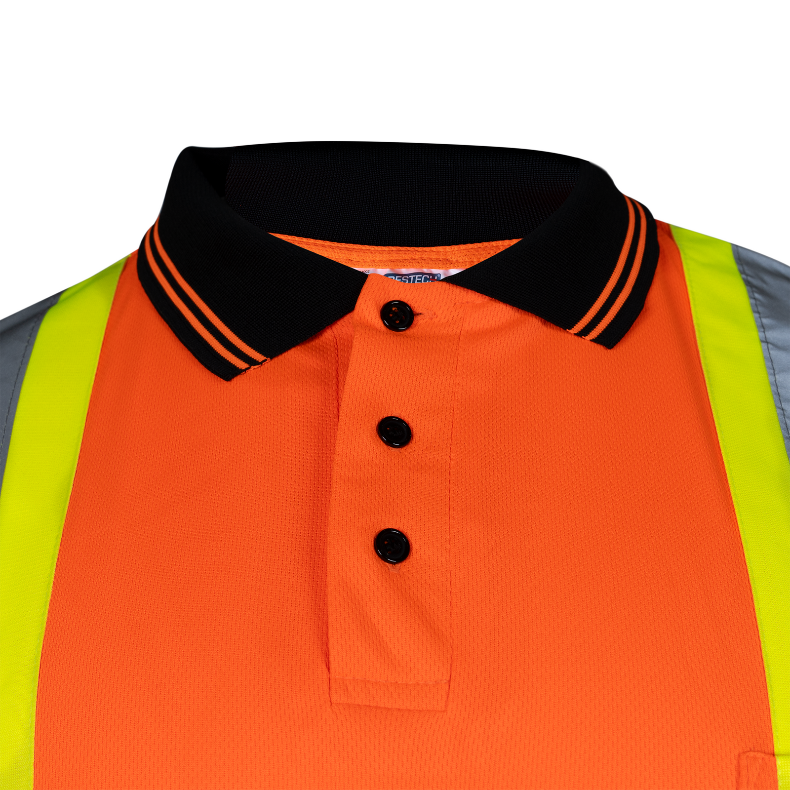 Hi-Vis X-Back Reflective Two-Tone Safety Long Sleeve Polo Shirt