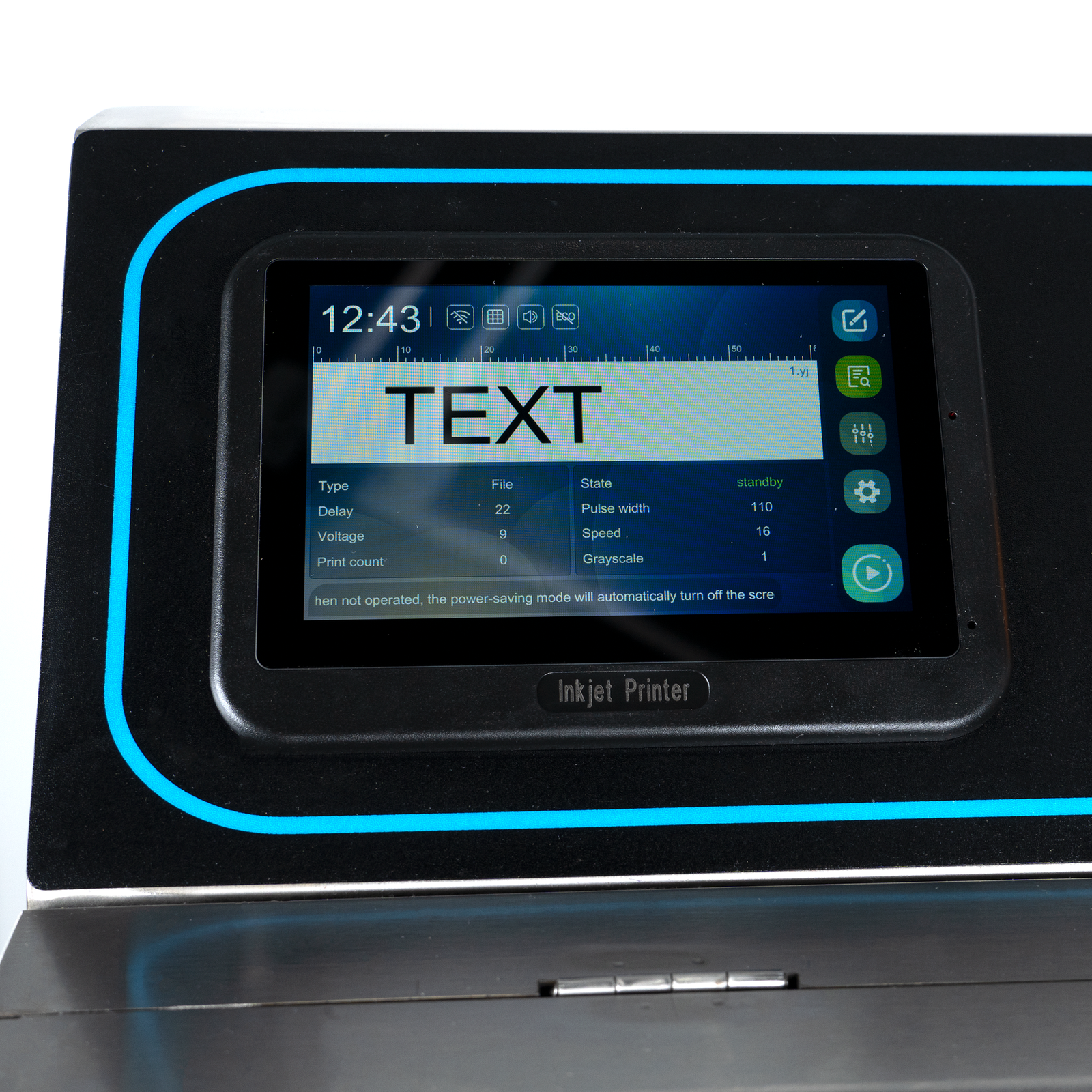 Continuous band sealer with TIJ printer 