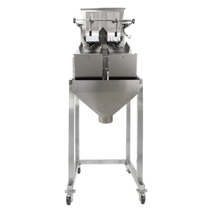 Two head linear weigher 4000ml with stainless steel stand with wheels