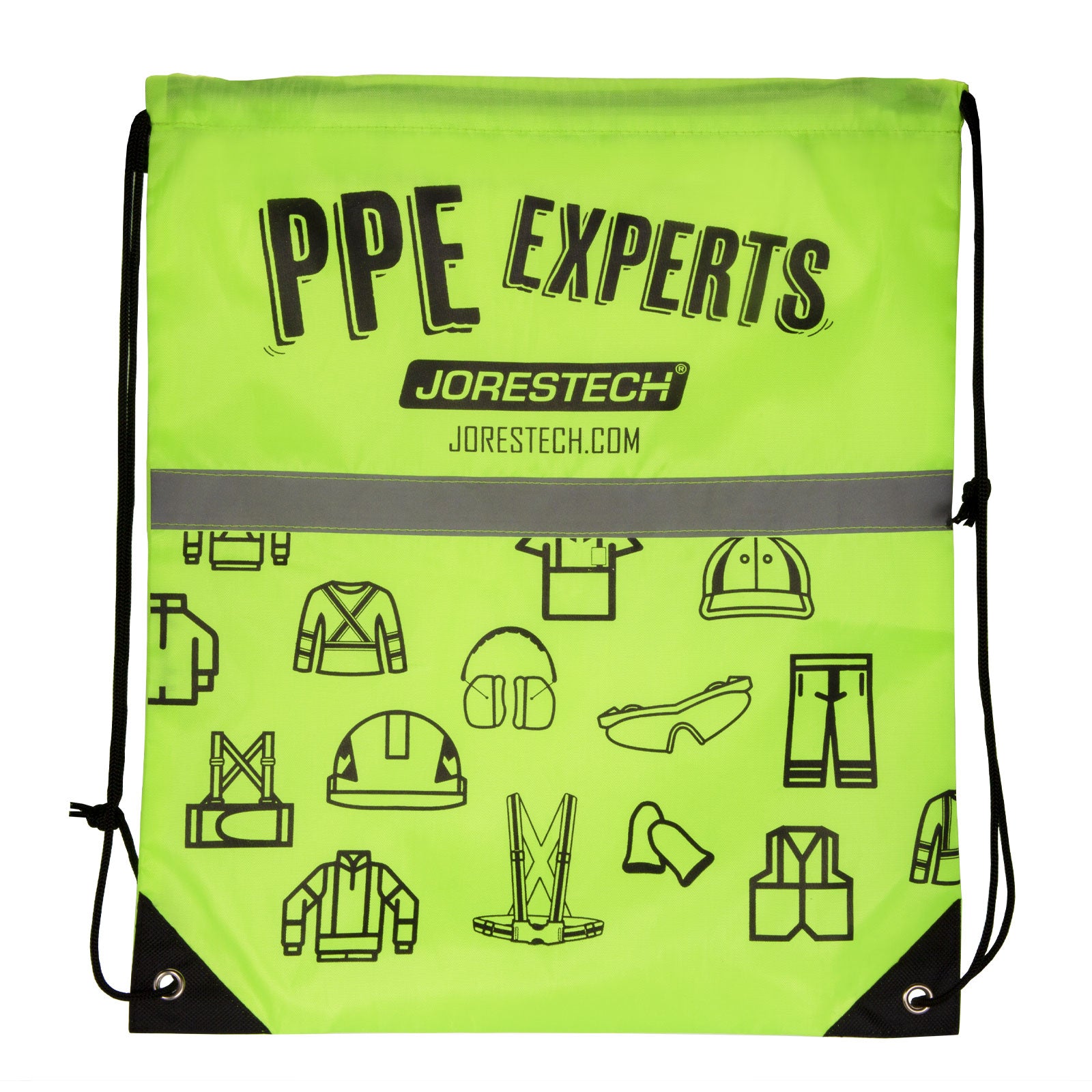 Drawstring Bag PPE Experts with reflective strip