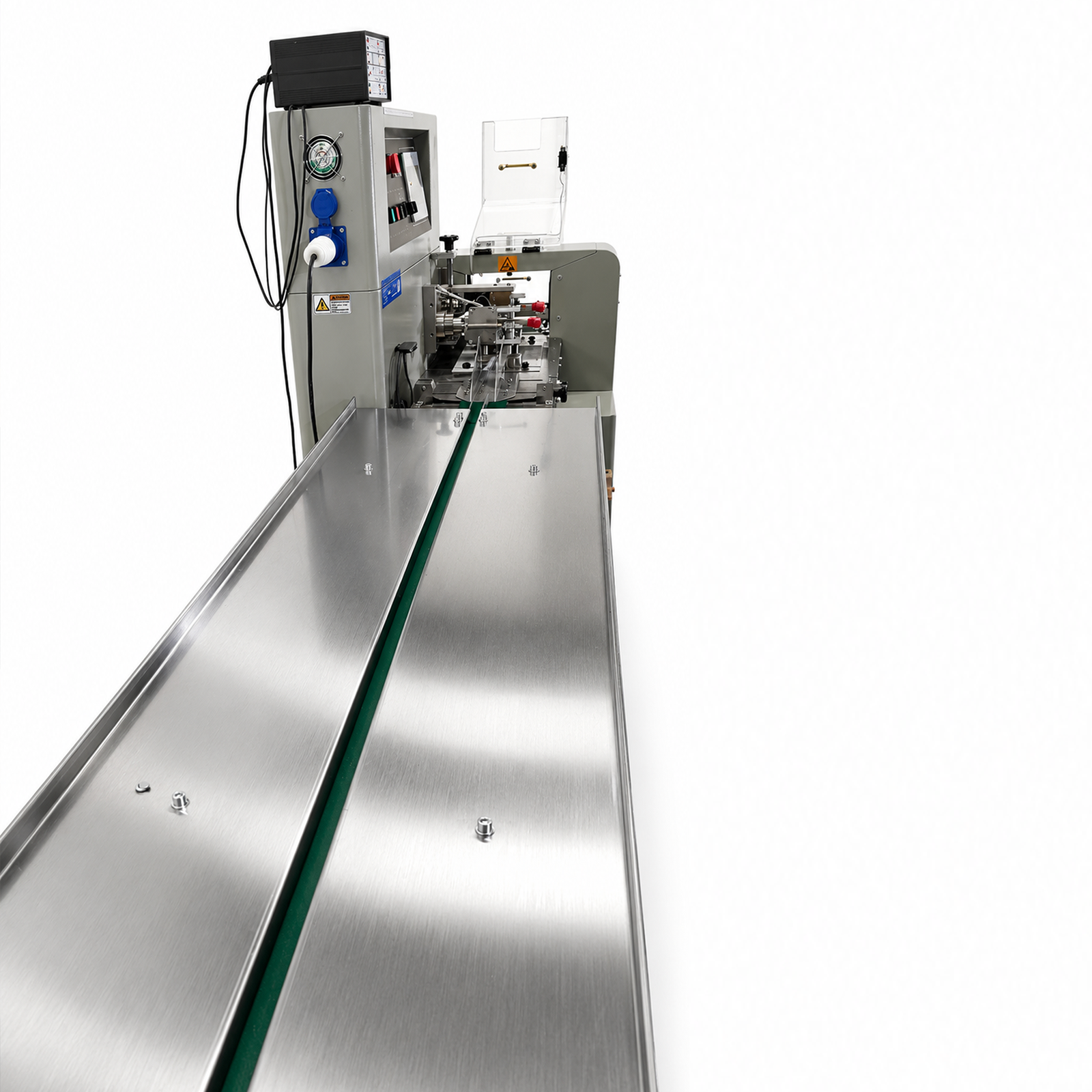 Automatic Horizontal Flow Wrapper with Belt Conveyor & Hot Roll Coder FWIMAX-2500-B