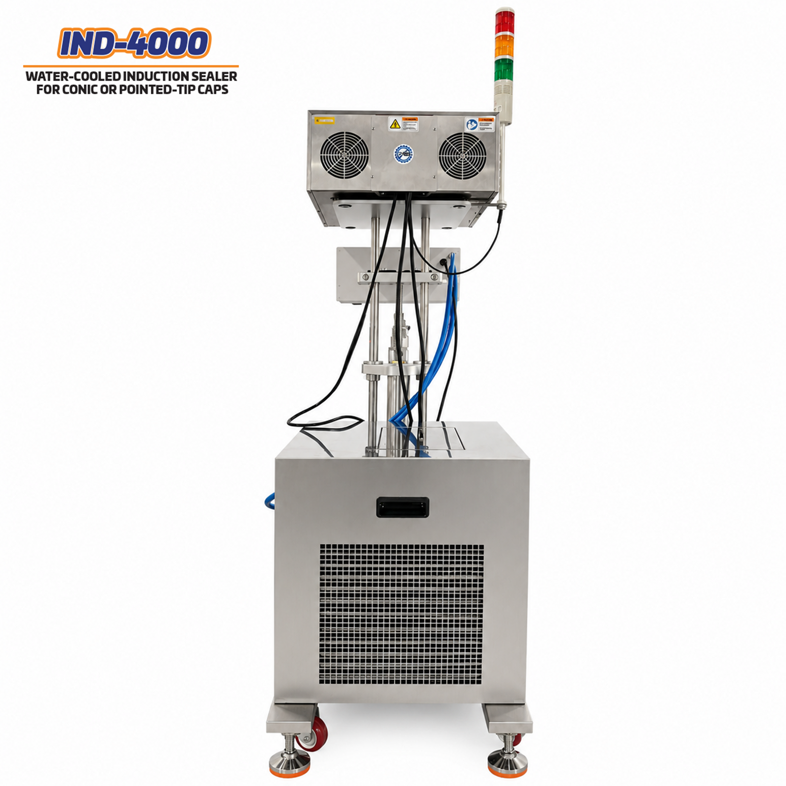 Water-Cooled Induction Sealer for Conic or Pointed-Tip Caps E-IND-4000