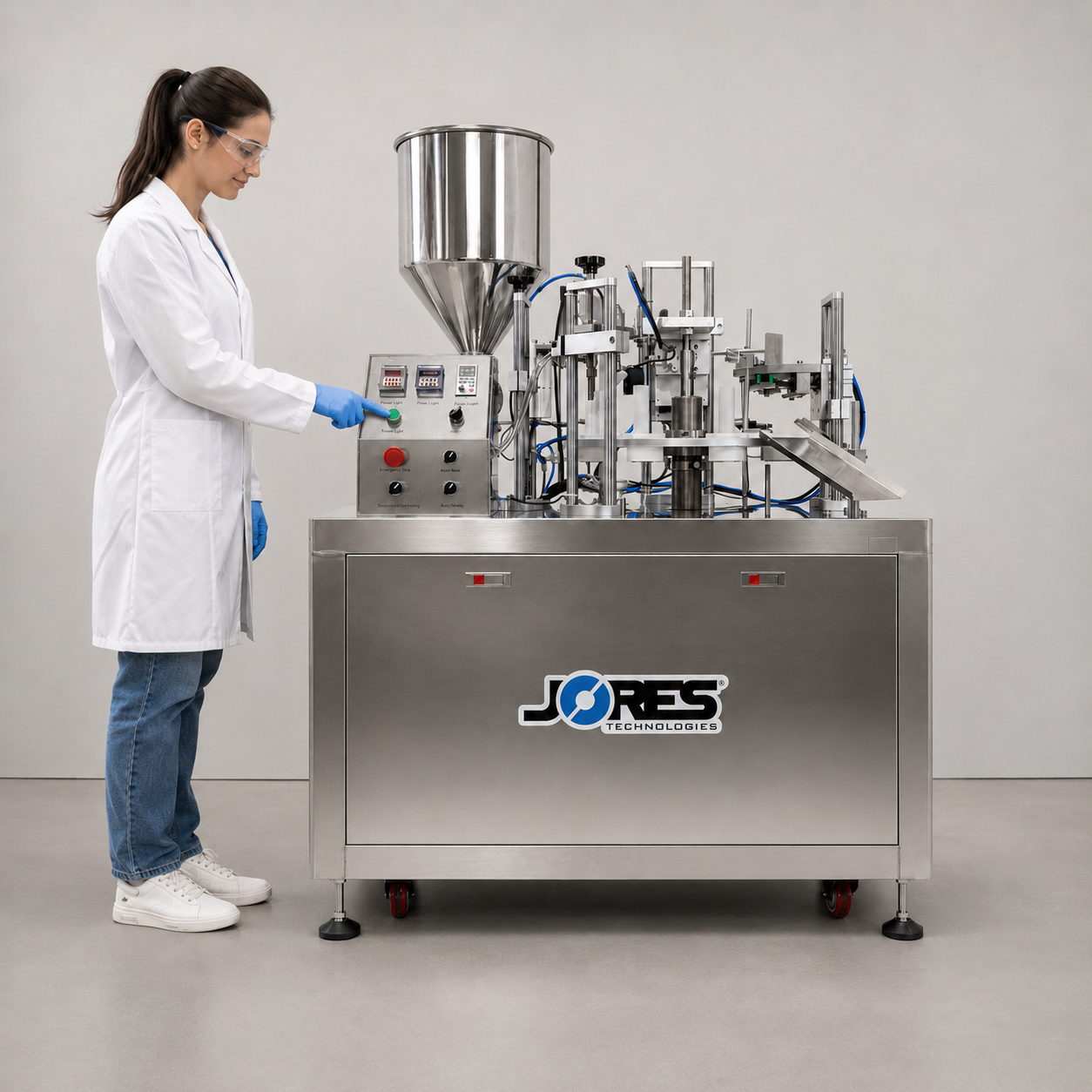 Semi-Automatic Ultrasonic Tube Filling & Sealing Machine E-TUBE-30
