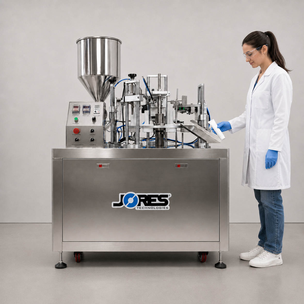 Semi-Automatic Ultrasonic Tube Filling & Sealing Machine E-TUBE-30