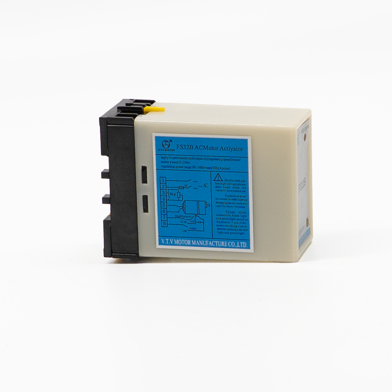 FS32B AC Motor Speed Controller – VTV Motor, 220V/240V Speed Control Module for E-OMICRON-1-LABELER Side View