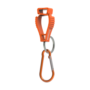 Orange JORESTECH glove clip safety holders with carabiner