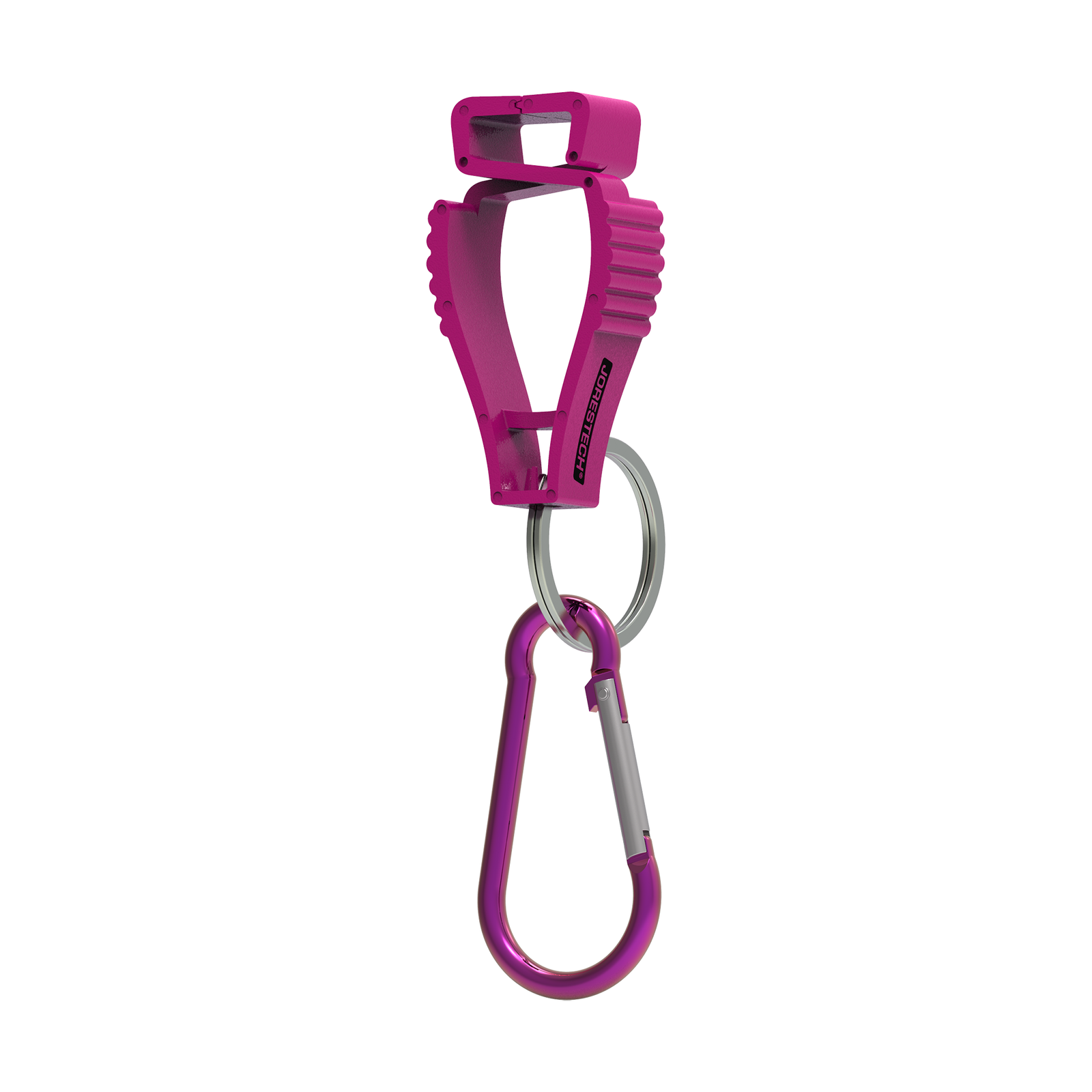 Pink JORESTECH glove clip safety holders with carabiner