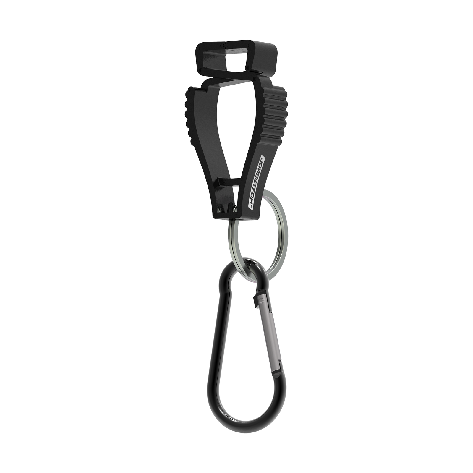 Black JORESTECH glove clip safety holders with carabiner