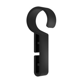 Hard hat headlamp clip in black