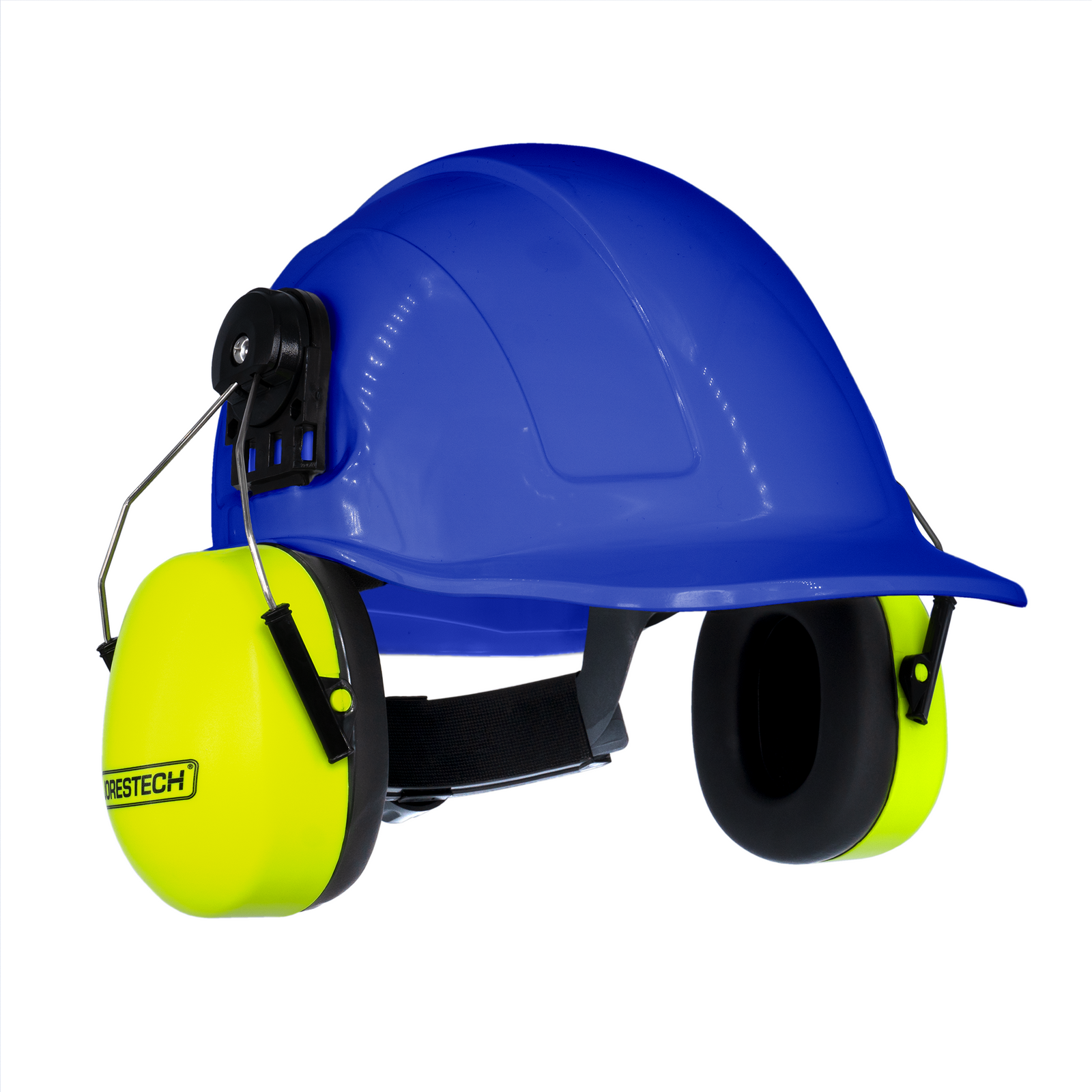 Cap-Style Hard Hat Kit with Lime Mountable Earmuffs