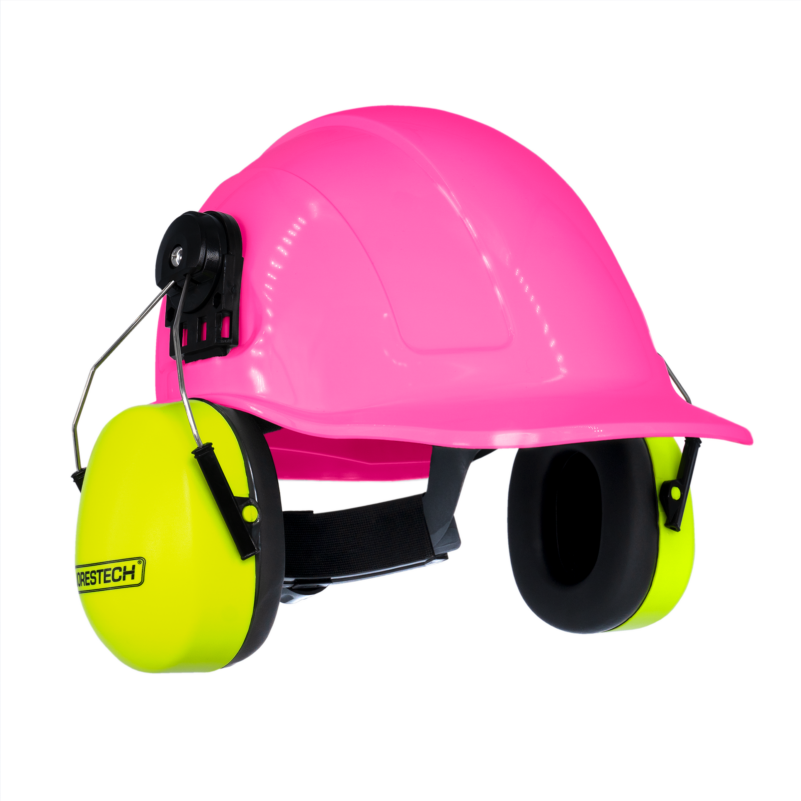 Cap-Style Hard Hat Kit with Lime Mountable Earmuffs