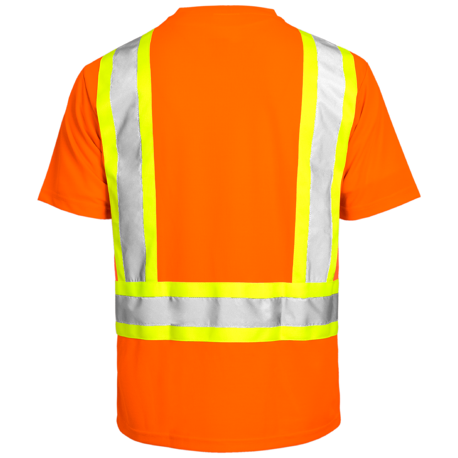 Short sleeve orange reflective work T shirt
