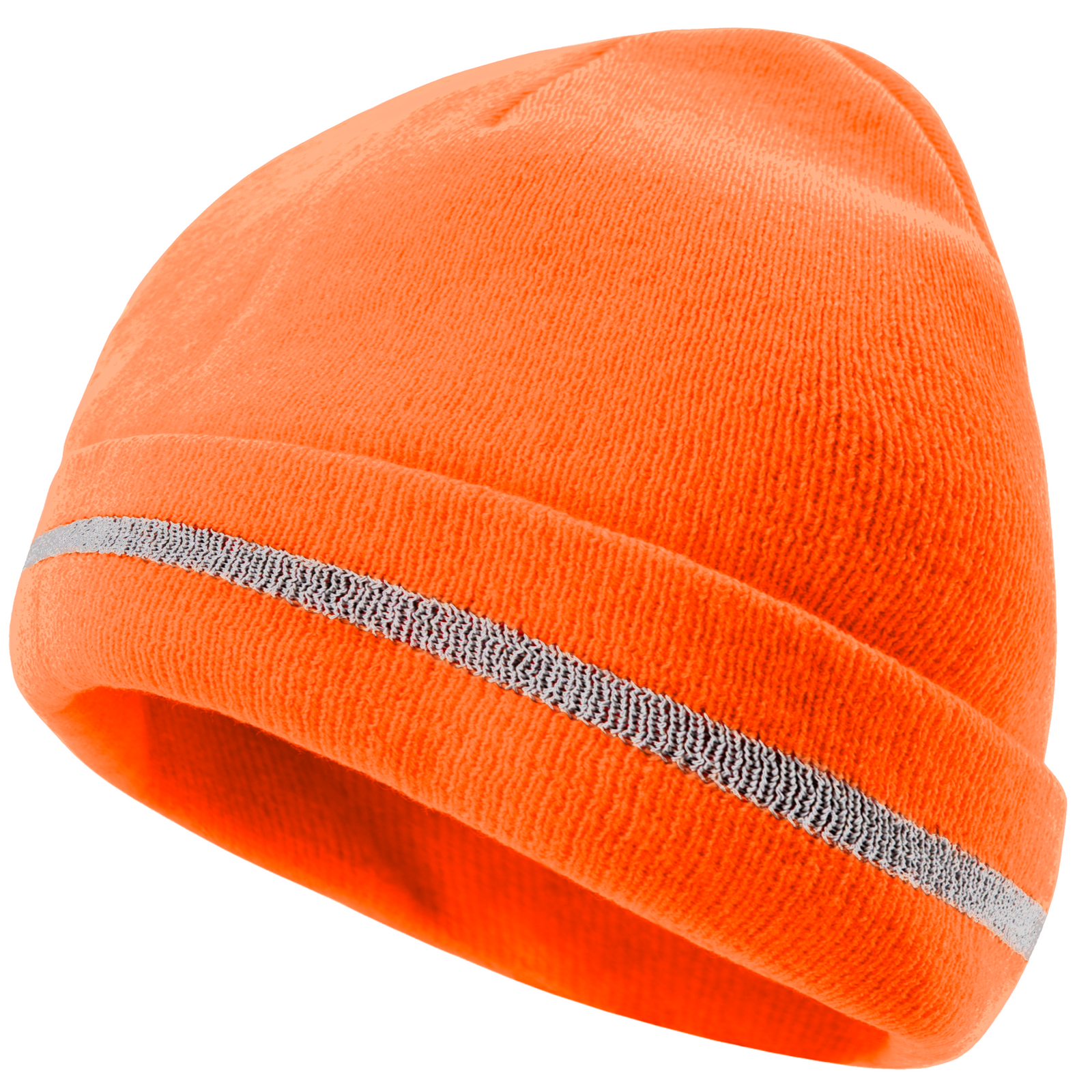 Hi-Vis Safety Beanie with Reflective Stripe