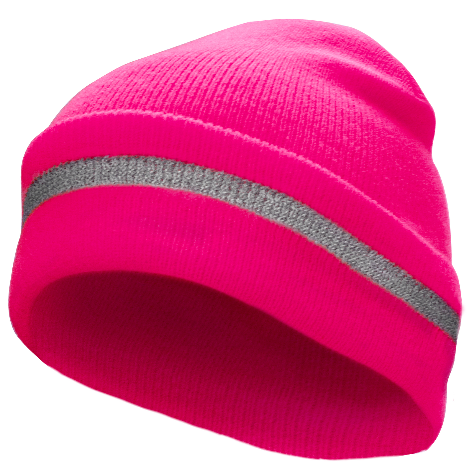 Hi-Vis Safety Beanie with Reflective Stripe