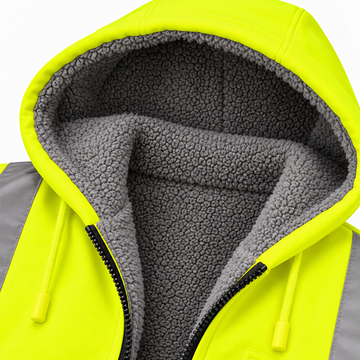 High Visibility Safety Hoodie with Sherpa Fleece Lining