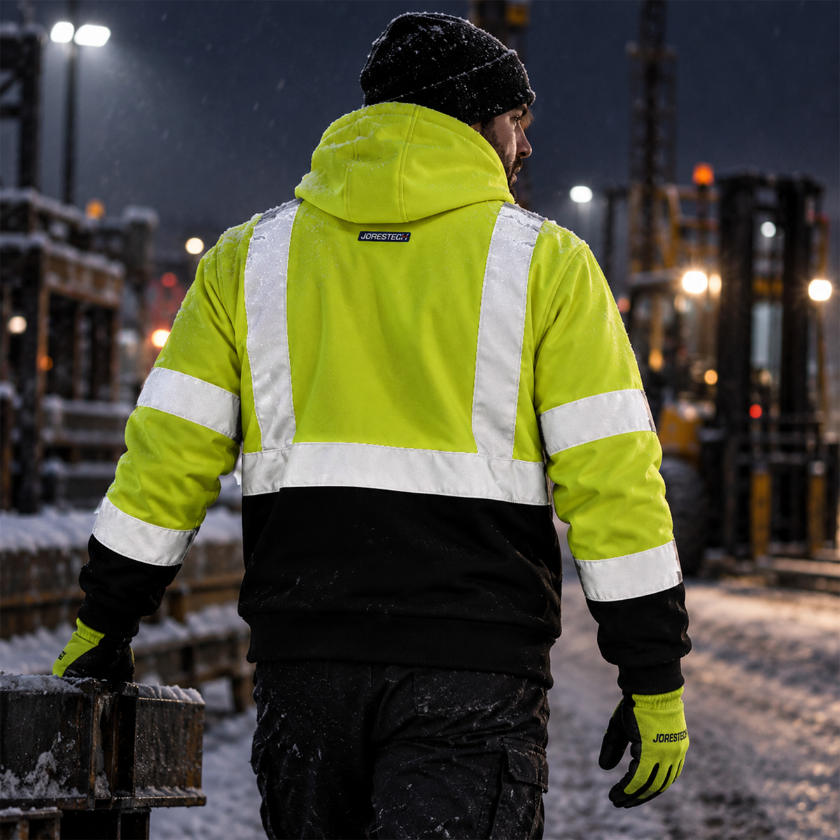 High Visibility Safety Hoodie with Sherpa Fleece Lining