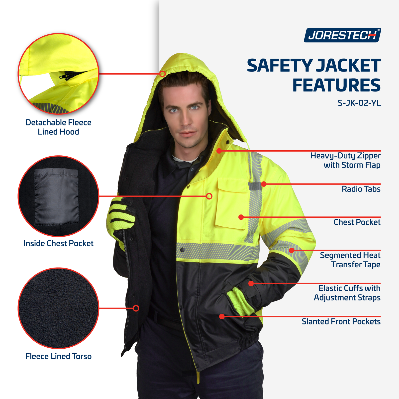 Heavy duty 2025 reflective jacket
