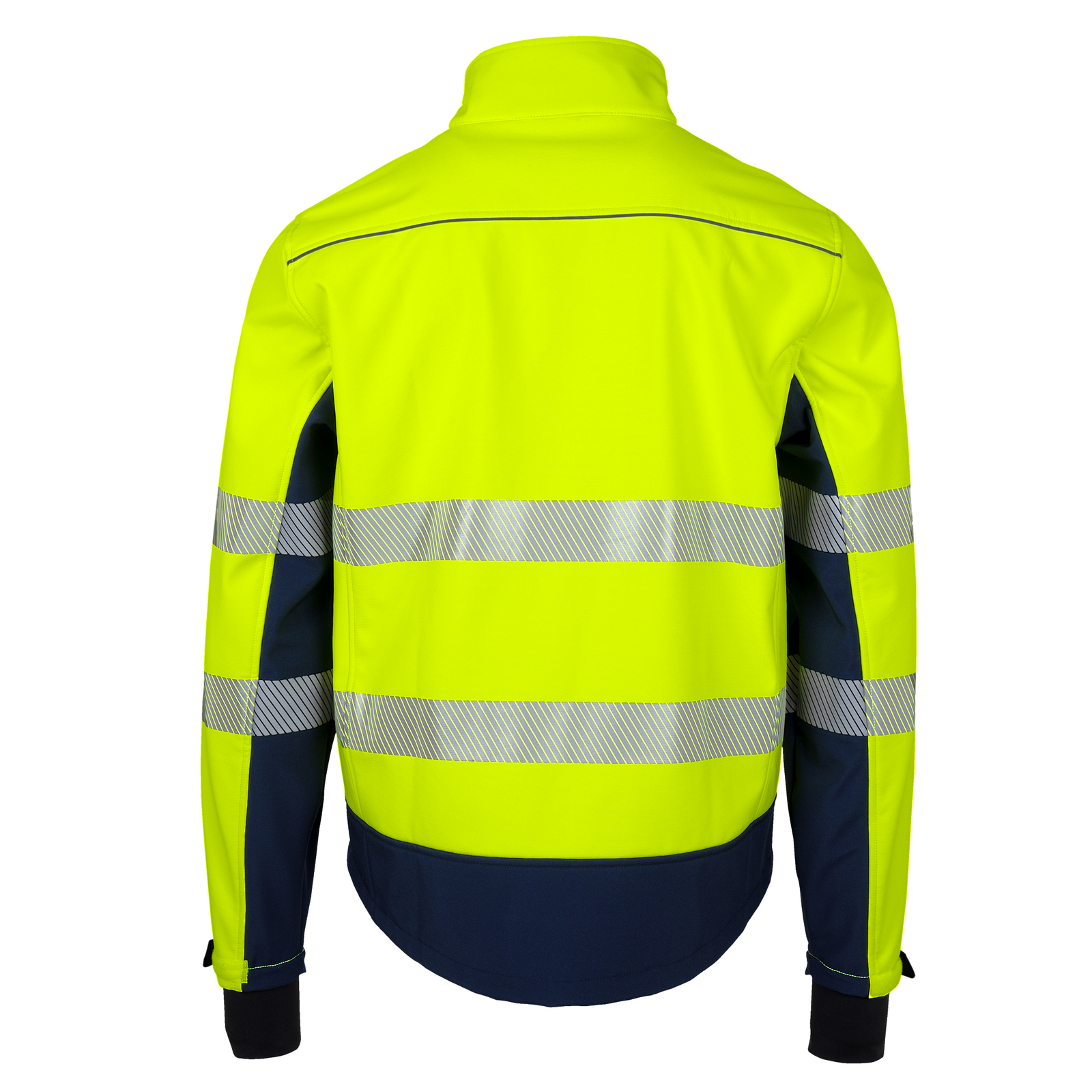 Hi-Vis Softshell Water Repellent Fleece Lined Safety Jacket with Refle ...