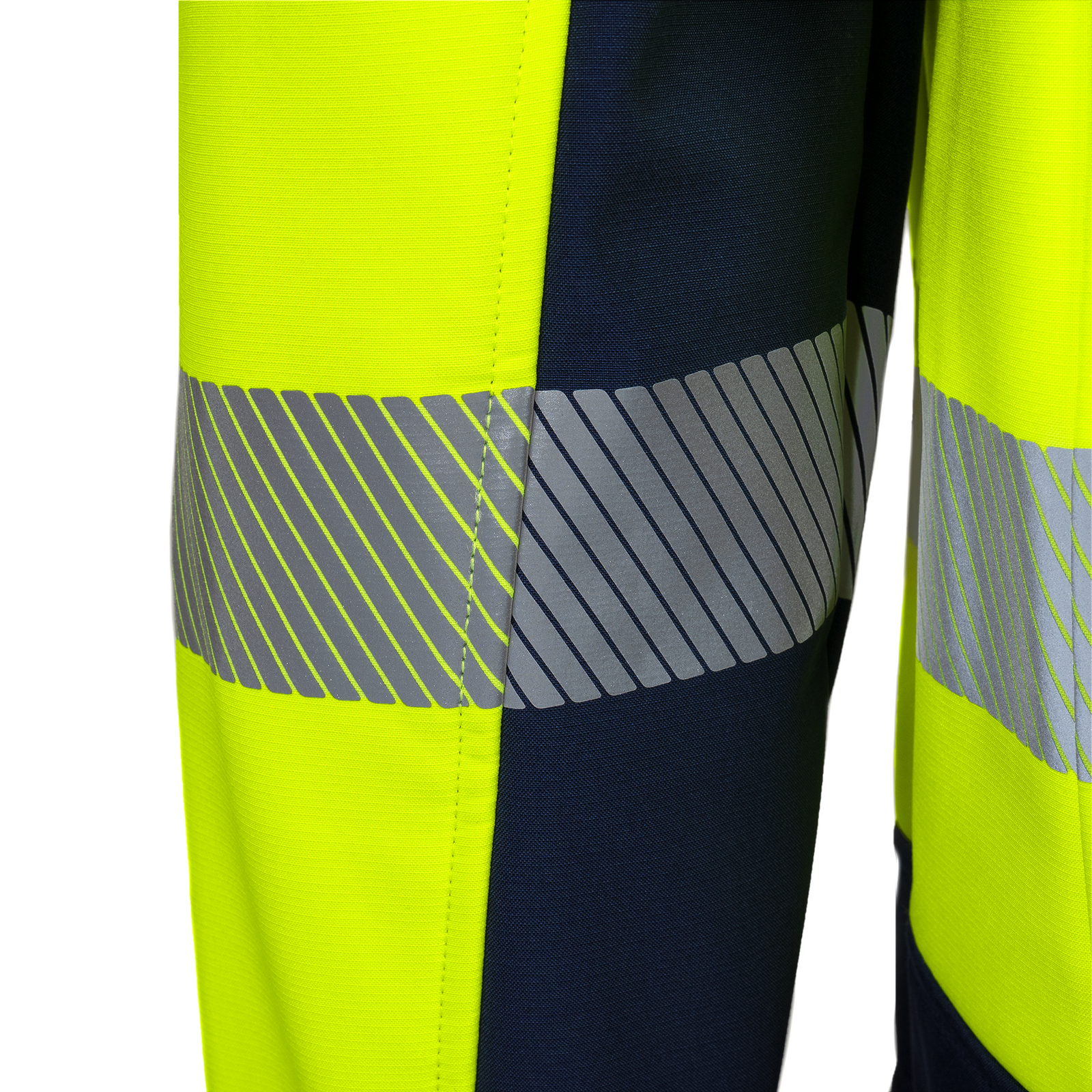 Hi Vis softshell waterproof fleece lined safety jacket with reflective heat transfer strips by JORESTECH®
