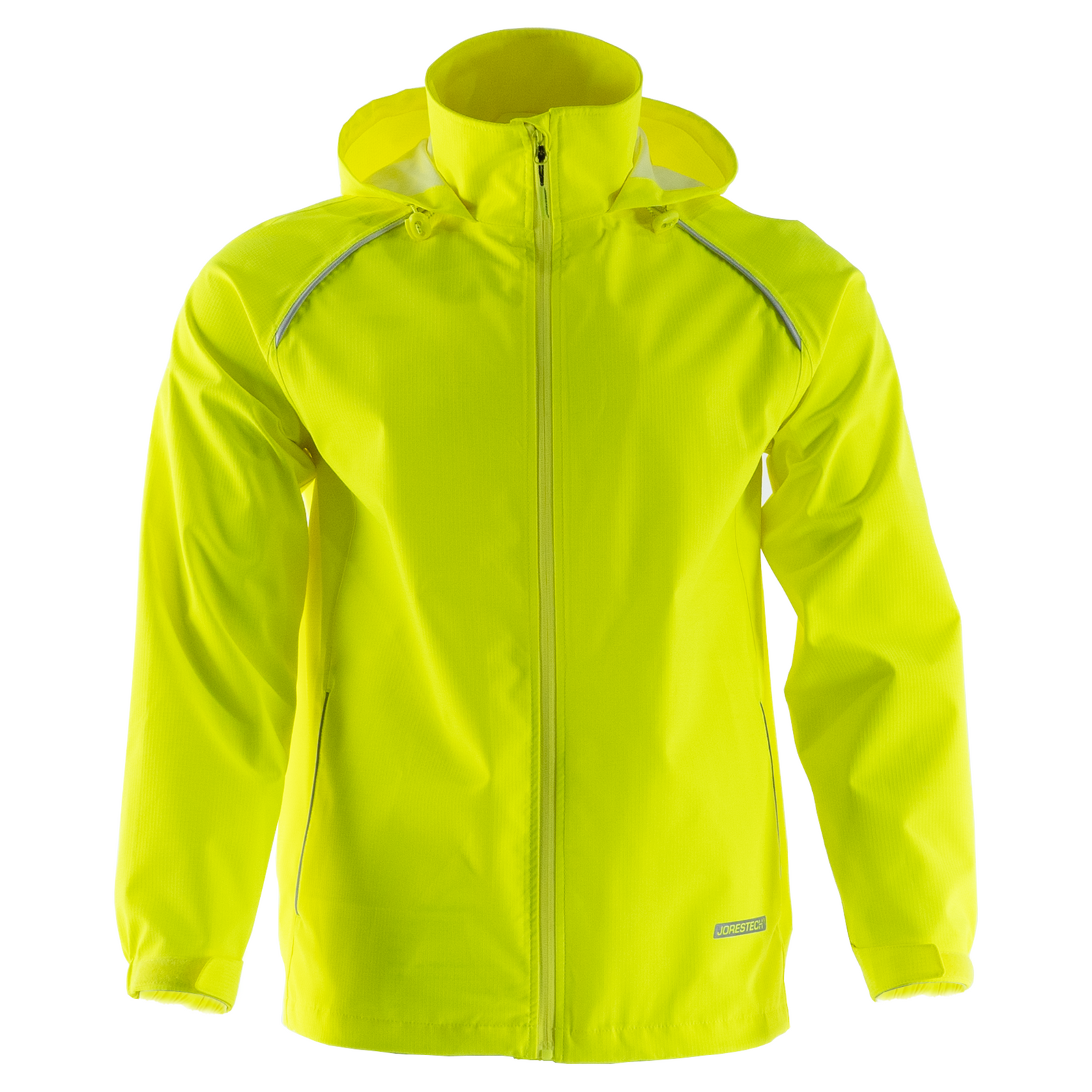 Hi Vis Waterproof Ripstop Jacket with Reflective Heat Transfer Tapes